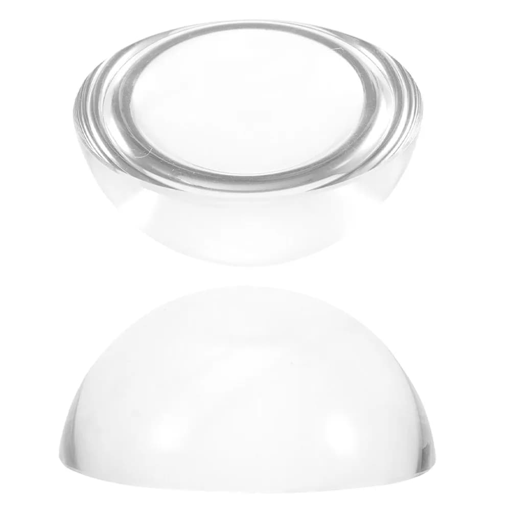 2Pcs Glass Hemisphere Paperweight Set for Calligraphy Painting Sewing Quilting Desk Decor Heavy Duty Transparent Dome Weight