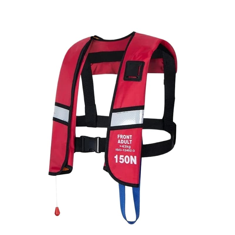 Giubbotto di salvataggio da pesca riflettente gonfiabile automatico Giubbotto salvavita professionale per adulti Pesca Nuoto Barca Abbigliamento leggero