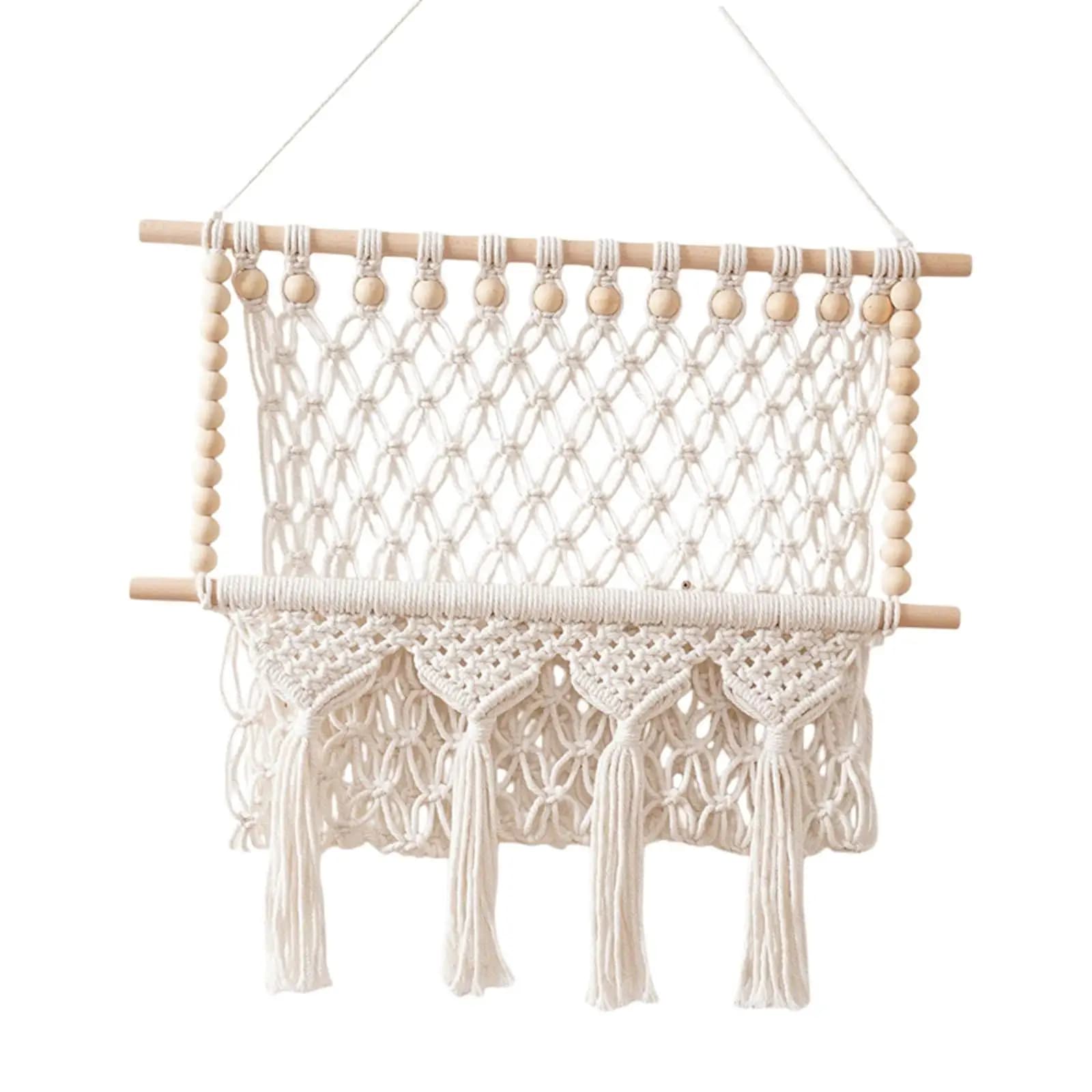 Macrame Woven Wall Hanging Beautiful Boho Gift for Girls Yarn Tapestry Woven Tapestry Art Decor for Dorm Farmhouse Living Room