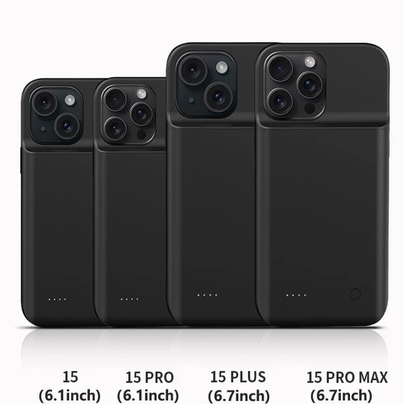 Custodia sottile per caricabatteria da 6800 mAh per iPhone 11 12 13 14 15 Pro Max 14 15 Plus 12 13 Mini X XS Max XR Custodia di ricarica per banca di potere