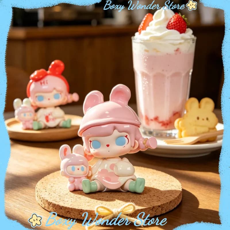 Nuova Scatola Cieca Originale Rabbit And Bear Time Glitch Mini, Giocattolo d'Arte da Collezione, Statuetta Carina, Decorazione da Scrivania, Regalo di Compleanno