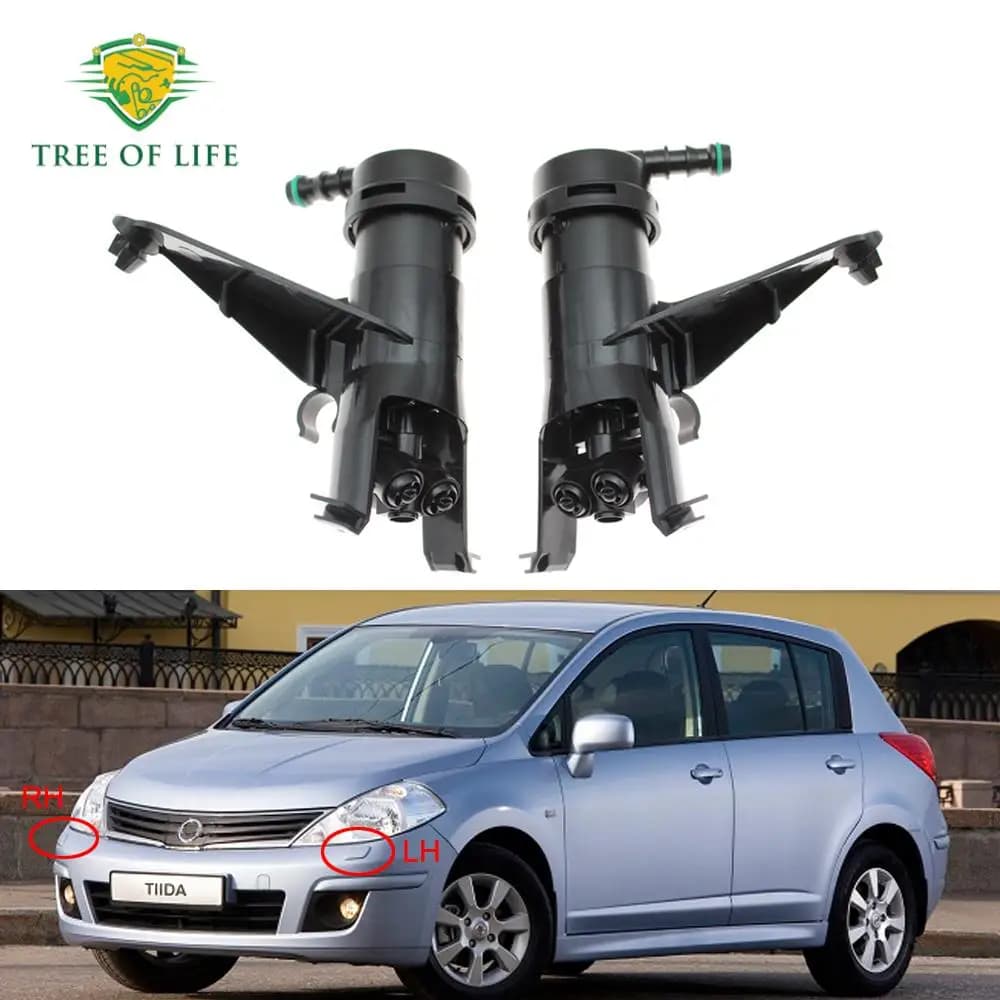 Per Nissan Tiida / Versa / Latio C11 2004-2011 pompa lavafari anteriore ugello faro Spray attuatore per la pulizia
