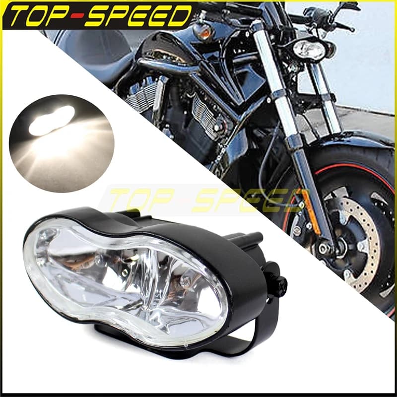 Cafe Racer Wave Faro 12V 55W Moto Doppio Faro Per Harley Sportster Cruiser Chopper Personalizzato Doppio Ovale Testa Della Lampada