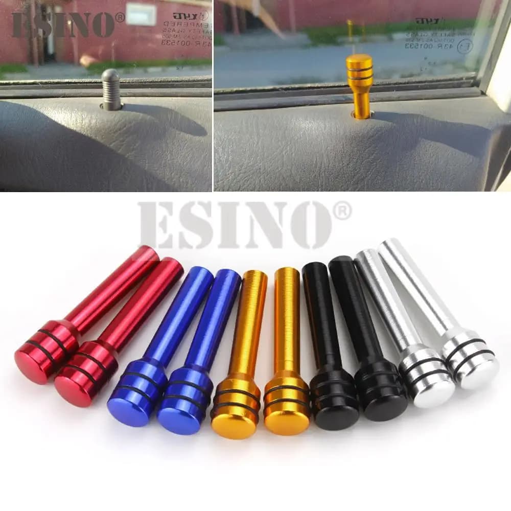 2 x bulloni per auto in lega di alluminio perni di bloccaggio per porte di sicurezza interni universali pulsante vite manopola Pin Caps Covers trim