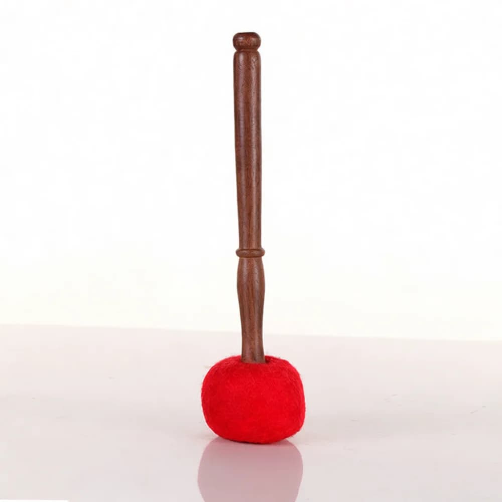 Tibetan Style Singing Bowl Mallet Wood Leather Strike Tool Meditation Wellness Relaxation Instrument Accessory Professional