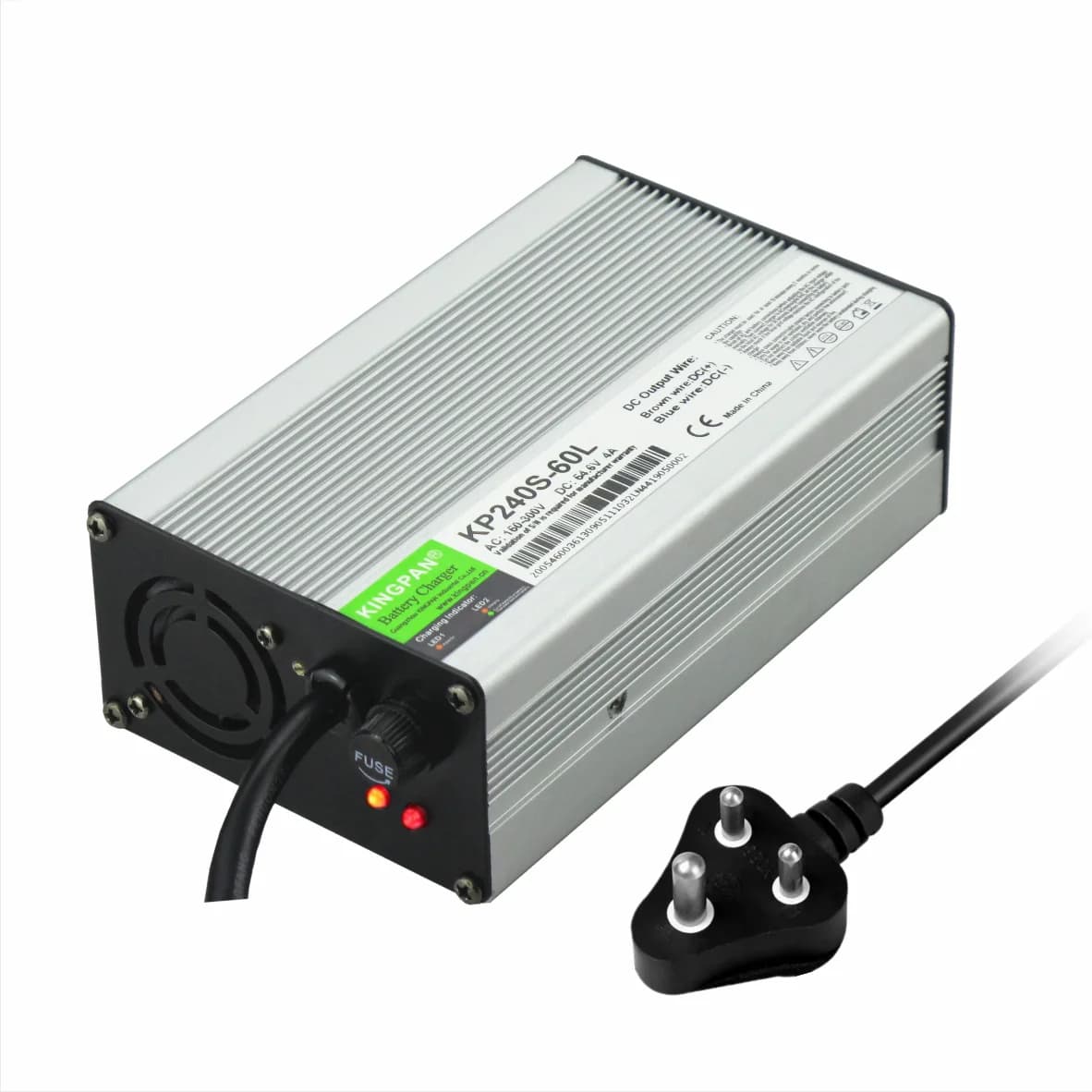 High Quality 48V Battery Charger for Electric Scooter 300W Output Power SCP 58.4V4A 54.6V AC/DC Port with OVP & OCP Protections