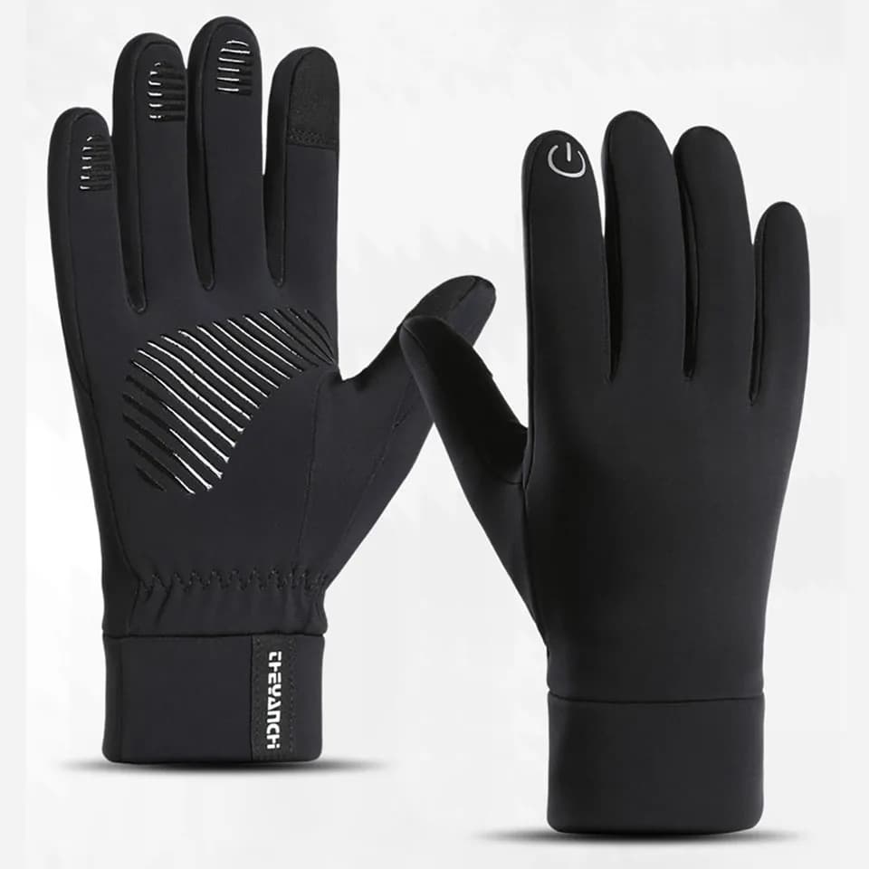 Men's waterproof fishing gloves autumn winter cycling outdoor running hot gloves touch screen anti-slip motorcycle gloves