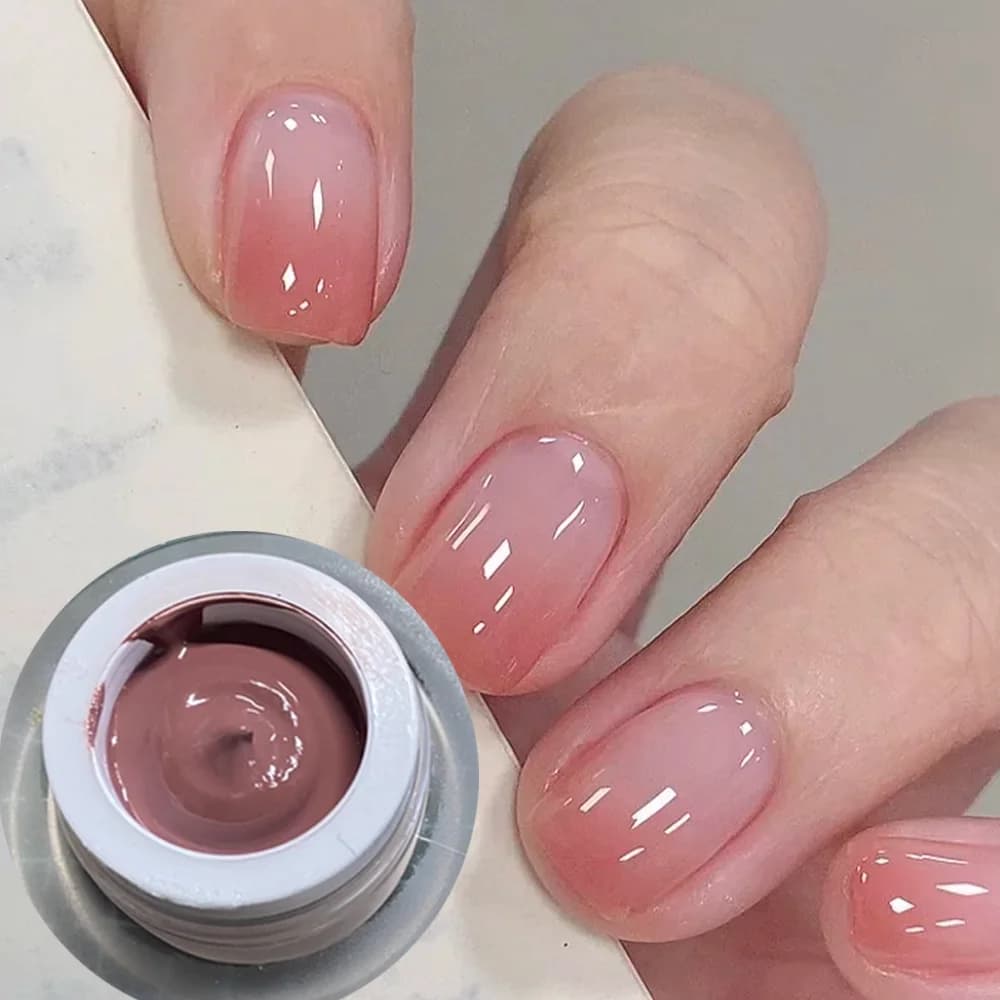 1 Gel Nail Polish Box for Pink Painting Fishing Pat Opaque Texture Closure for Nails With 1 Soak Off Air Cushion UV LED Nail Polish