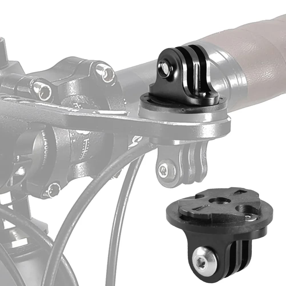 Base per supporto per computer da bicicletta Supporto per luce per fotocamera per bicicletta in lega di alluminio Supporto per fotocamera con staffa per luce anteriore per ciclismo per Garmin Gopro