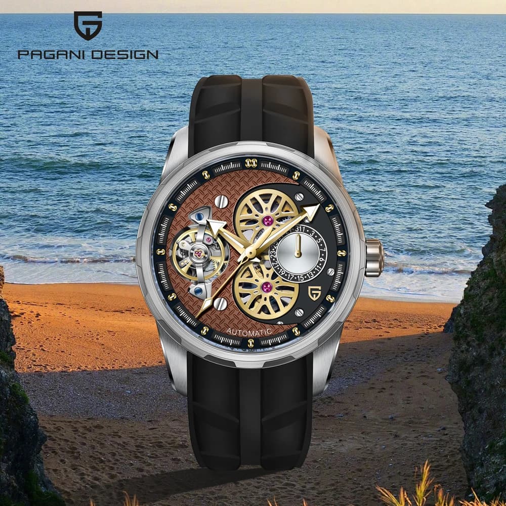 2026 New PAGANI DESIGN Watches Luxury Tourbillon Skeleton Watch For Men Stainless Steel Luminous Automatic Mechanical Watch Gift