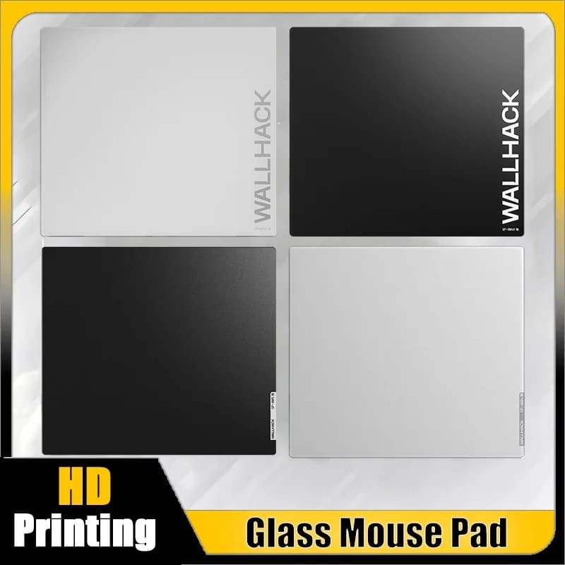 Tappetino per Mouse da Gaming in Vetro W-Wallhack SP004 SP005 YUME con Superficie Opaca, Tappetino da Scrivania Temperato FPS, Accessori Personalizzati per Gaming e Ufficio