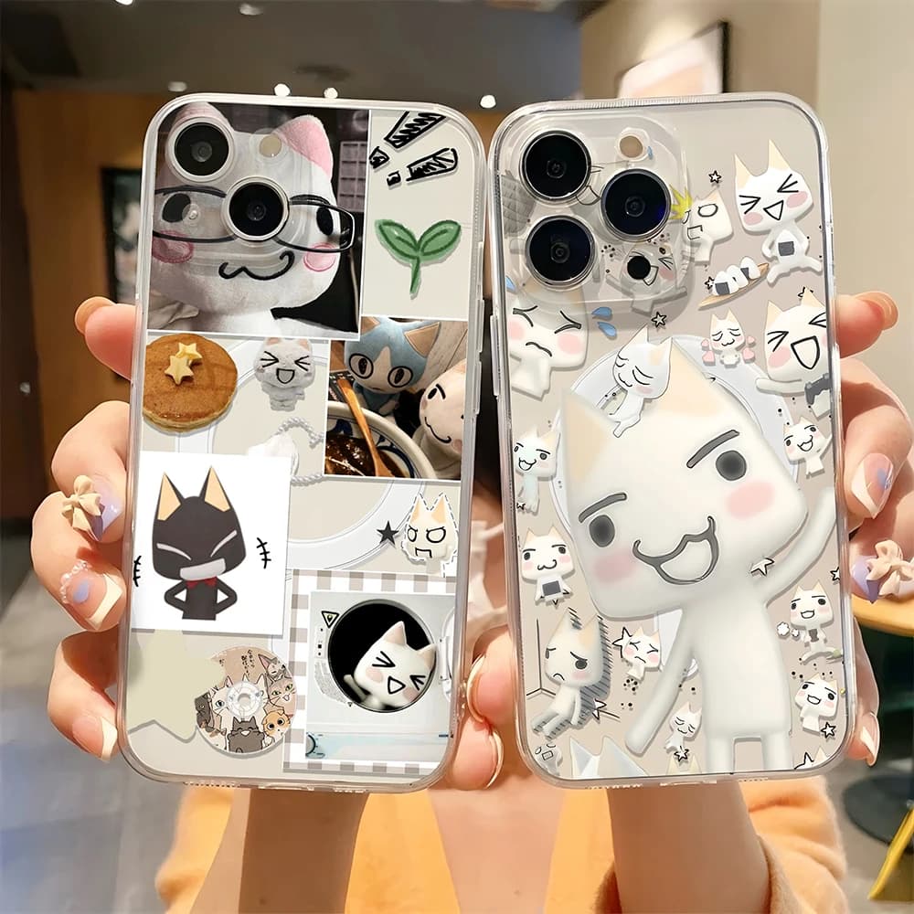 INS Carino Toro Inoue Cat Magsafe Cassa Del Telefono Magnetico per Samsung Galaxy S24 S23 S22 S21 S20 FE Plus Ultra 5G Morbido Trasparente TPU copertura