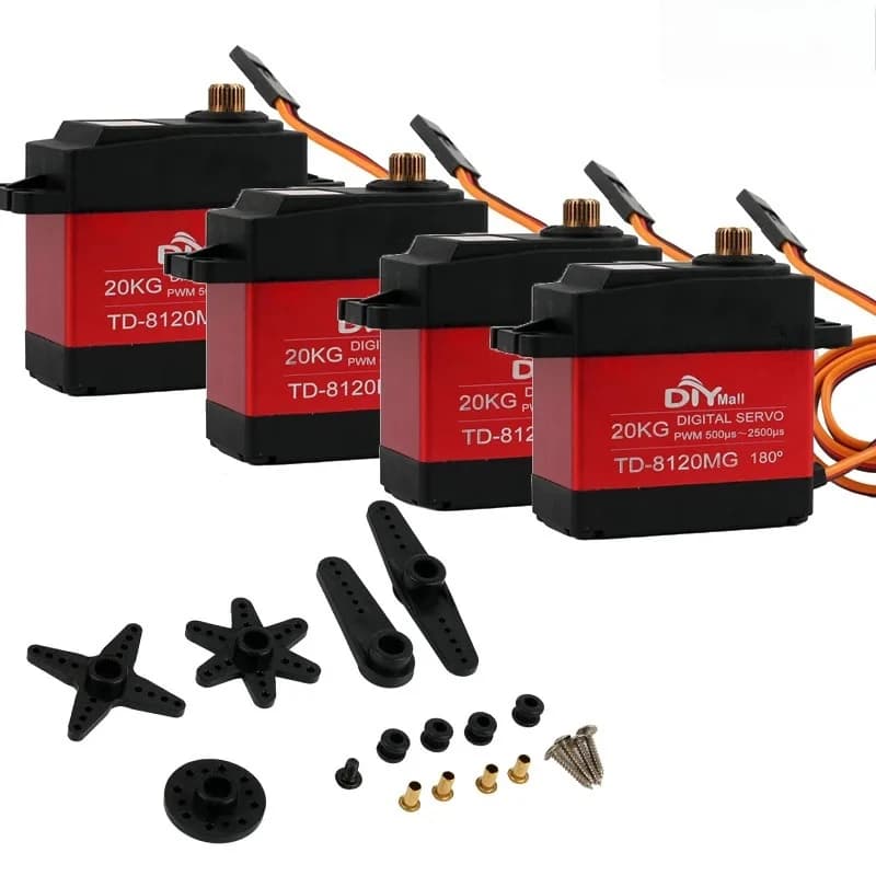 20KG TD-8120MG Large Torque Standard Digital Servo Motor 180/270/360° Metal Gear CNC Case Servos for RC Car Robot Robotic Arm