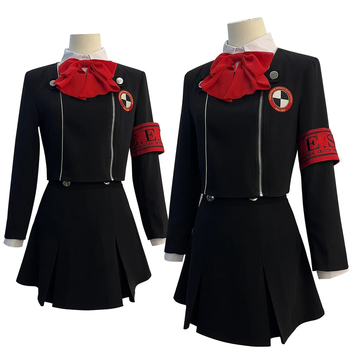 HOLOUN Gioco P3 Aegis Costume Cosplay Parrucca Gekkoukan Uniforme scolastica Ricamo Abito Gonna Camicia Indossare quotidianamente Regalo