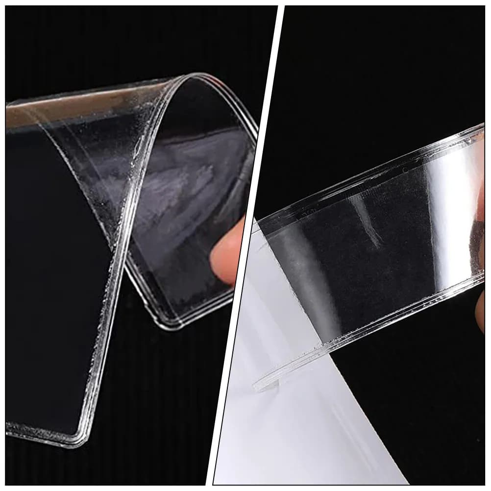 Set di 1 Etichetta Adesiva con Tasche, Custodie Trasparenti in Plastica per Carte, Porta Indici Autoadesivi per Etichette di Contenitori da Magazzino e Ufficio