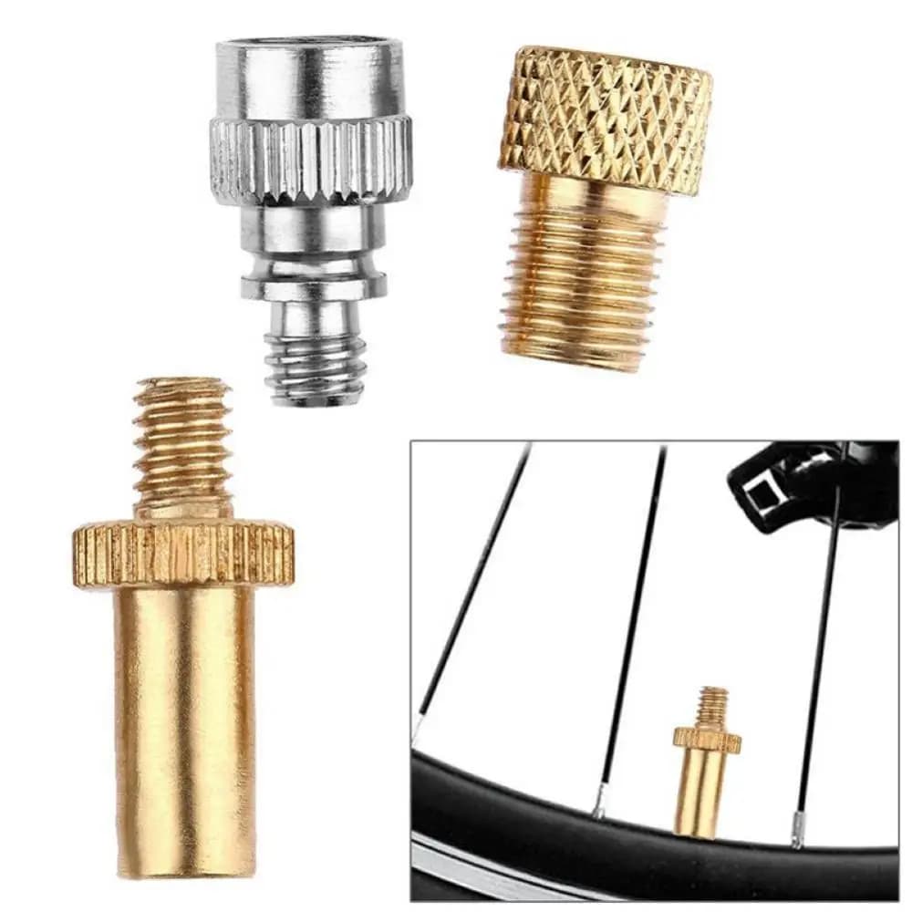 Adattatore per valvola della pompa d'aria per bici da 3 pezzi/set da francese in americano Converti la valvola per bicicletta con ugello del gas della ruota