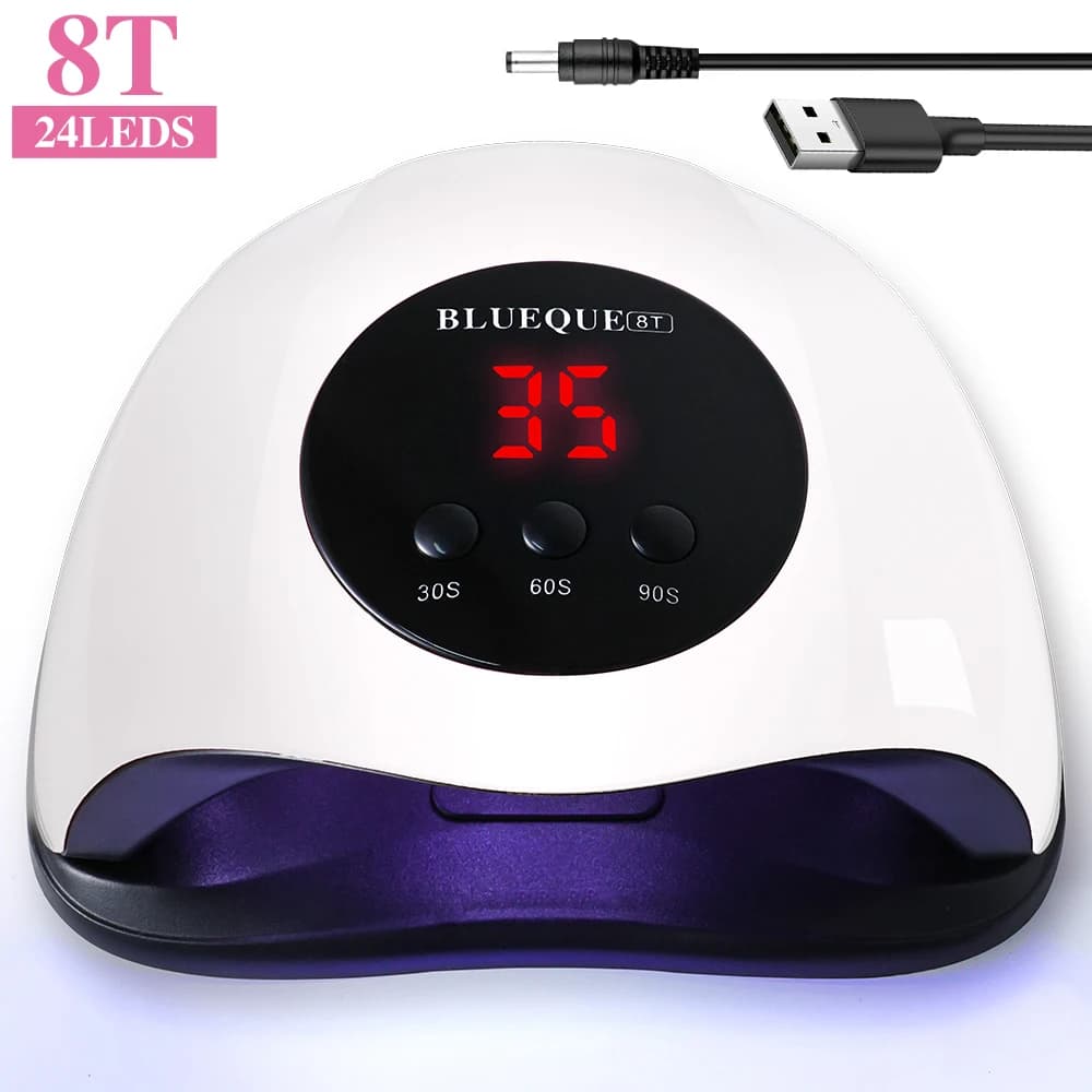 LED UV Drying Lamp with 24 LEDs, Professional Rapid Dryer for Gel Nail Polish with Automatic Sensor