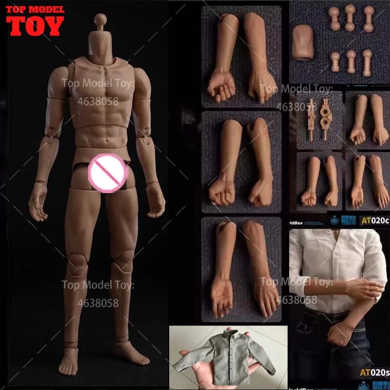 Worldbox AT020 Pro 1/6 Braccio statico monopezzo Corpo AT020C Braccia Vestiti 12 ''Maschio Soldato Action Figure Bambole Misura 1/6 Testa Sculpt