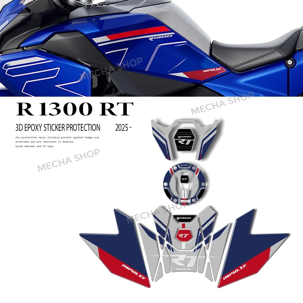 Kit Adesivi Protettivi 3D in Resina Epossidica per Vano Portaoggetti Moto R1300RT R 1300 RT 2025-2026 - Accessori Moto