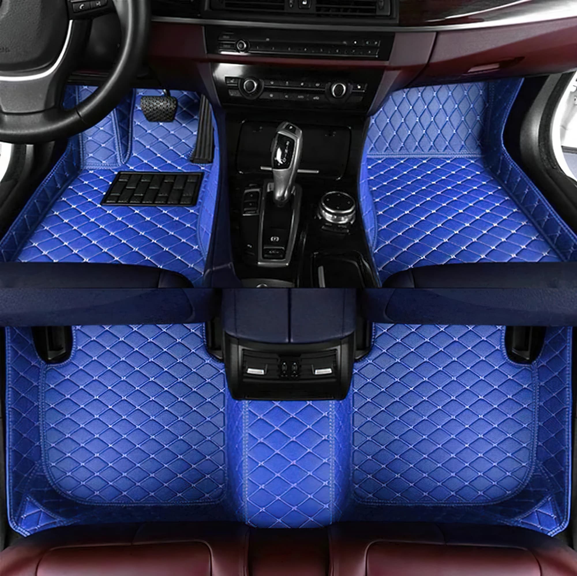 Tappetini per auto personalizzati a 6 posti per Jeep Grand Cherokee L 6 posti 2021-2025 Set completo automatico tappeti tappetini in pelle