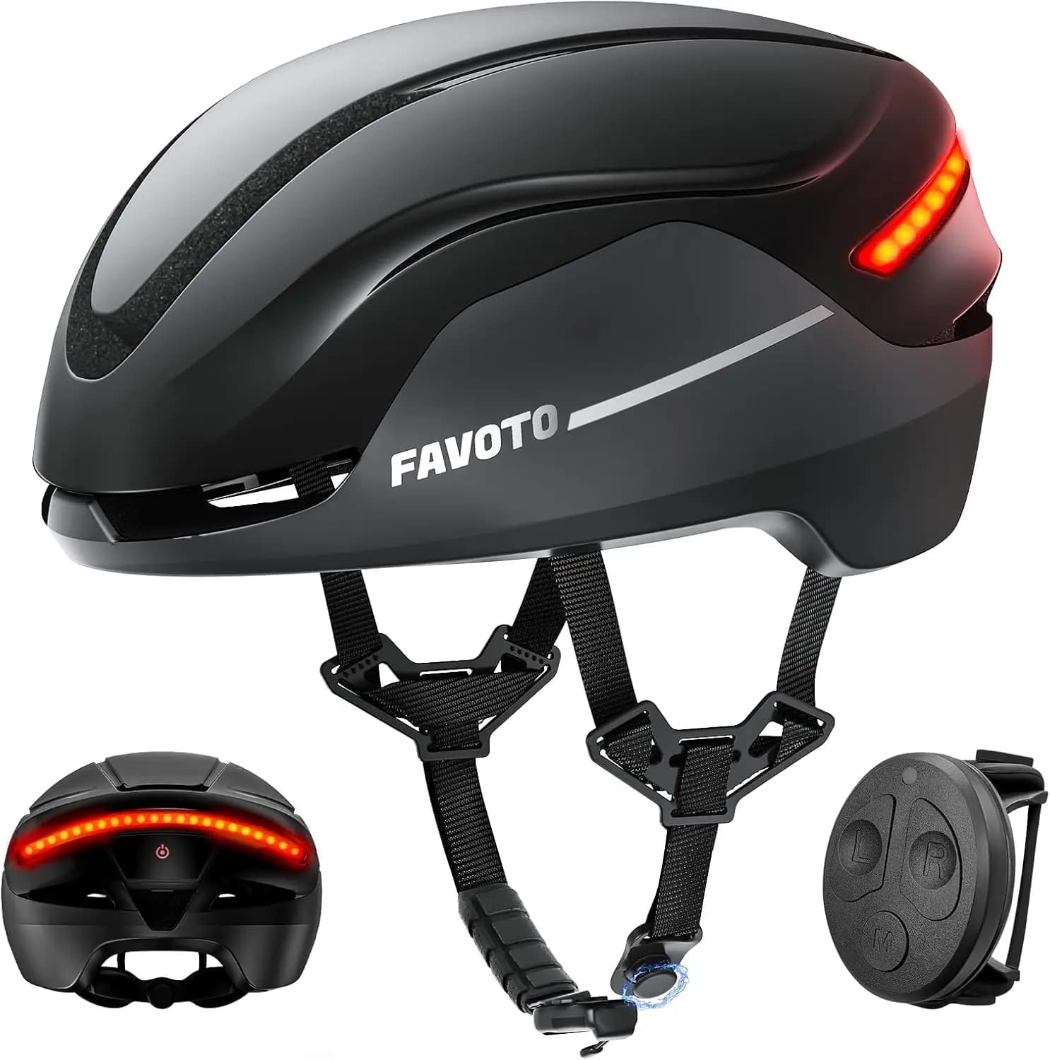 Smart Bicycle Helmet with Light and Direction Indicators - CPSC Certificate for E-bike, Road Cycling and Urban Pendolarism