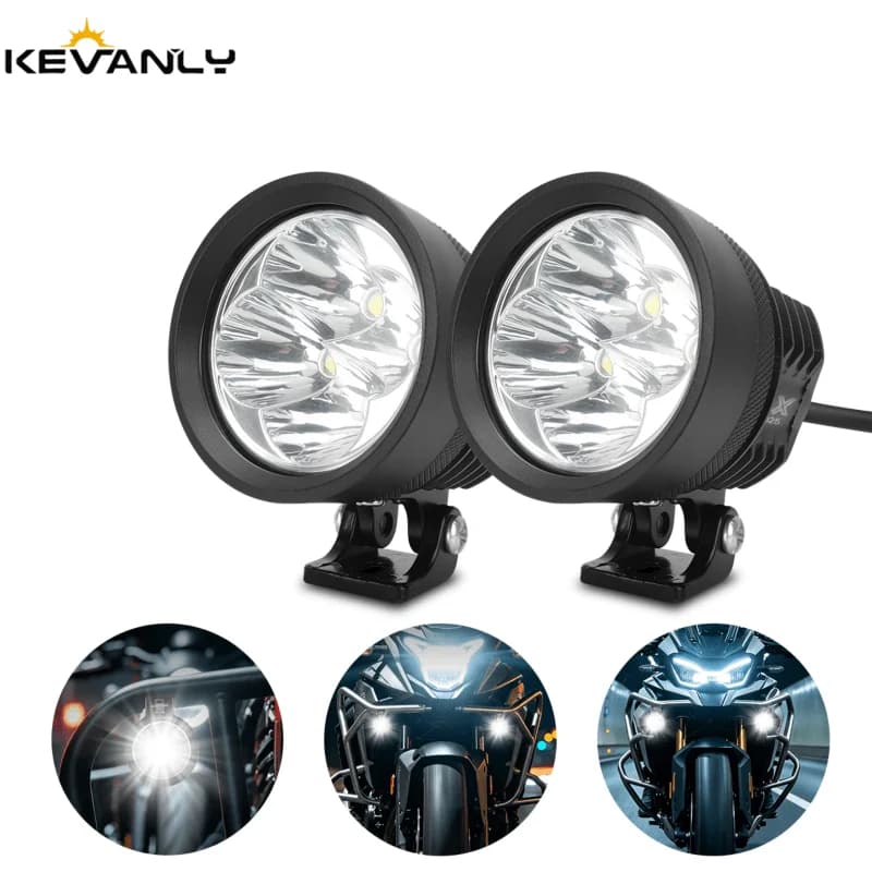 L4X Motorcycle LED Auxiliary Light Driving Spotlight Off Road Motorcycle For Scooter Motor Universal Headlight Easy to install
