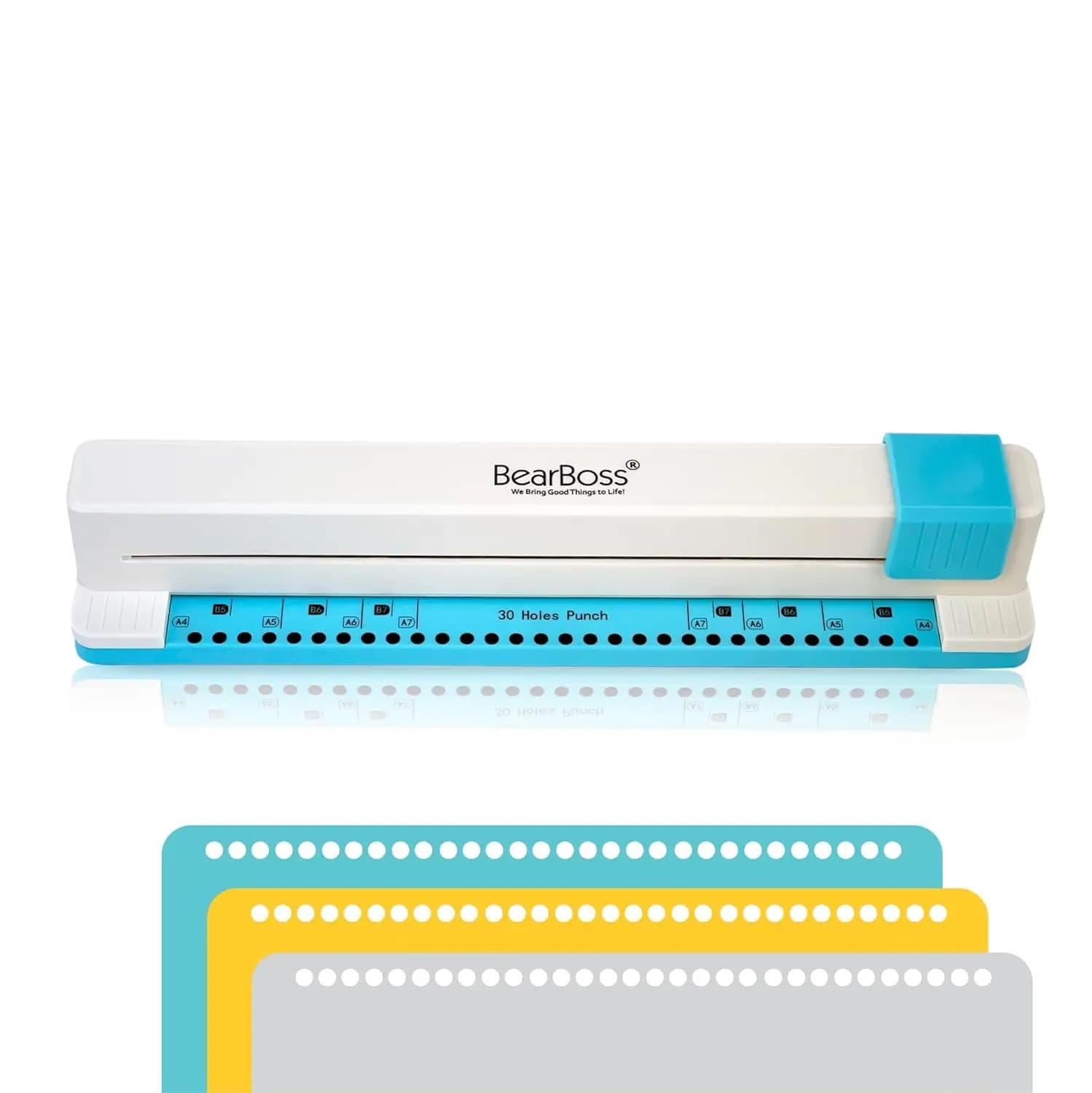 Perforatore a 30 Fori, Perforatore per Planner, Perforatore Regolabile per Quaderni a Disco e Materiali per Journaling
