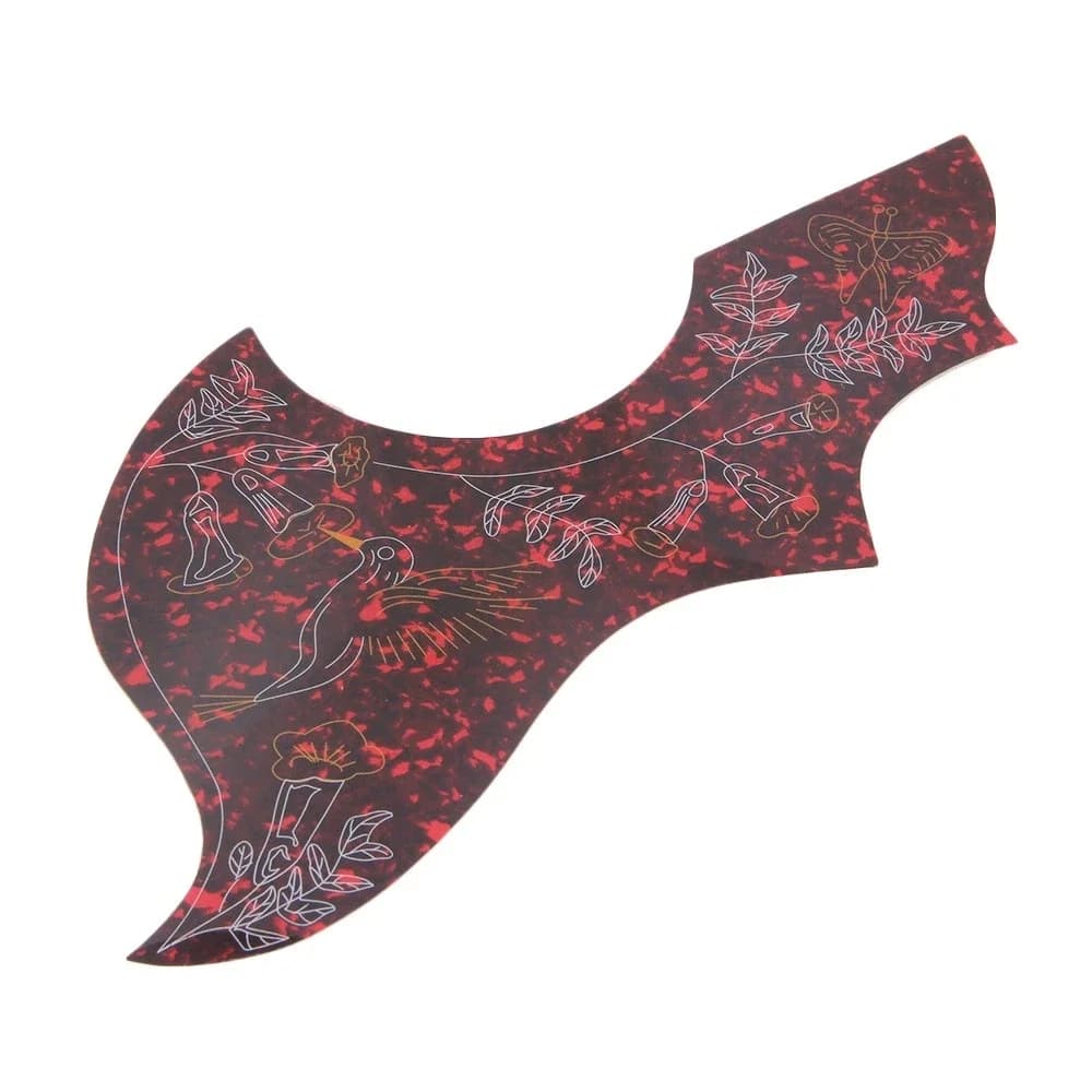 41-43 Piastra battipenna per chitarra acustica - Protezione antigraffio con guscio spesso 3 mm per chitarra folk/classica