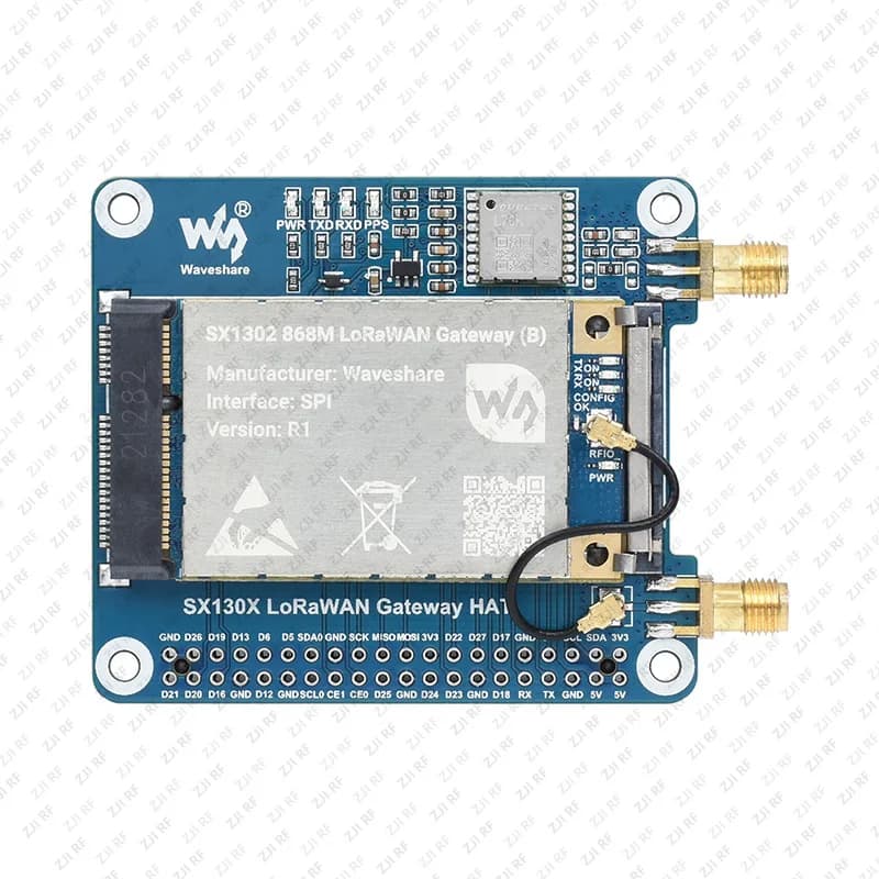 Module LoRaWAN Raspberry Pi SX1302 SX1303 Mini PCIe 868M 915M Gateway Expansion Card Lora Hat