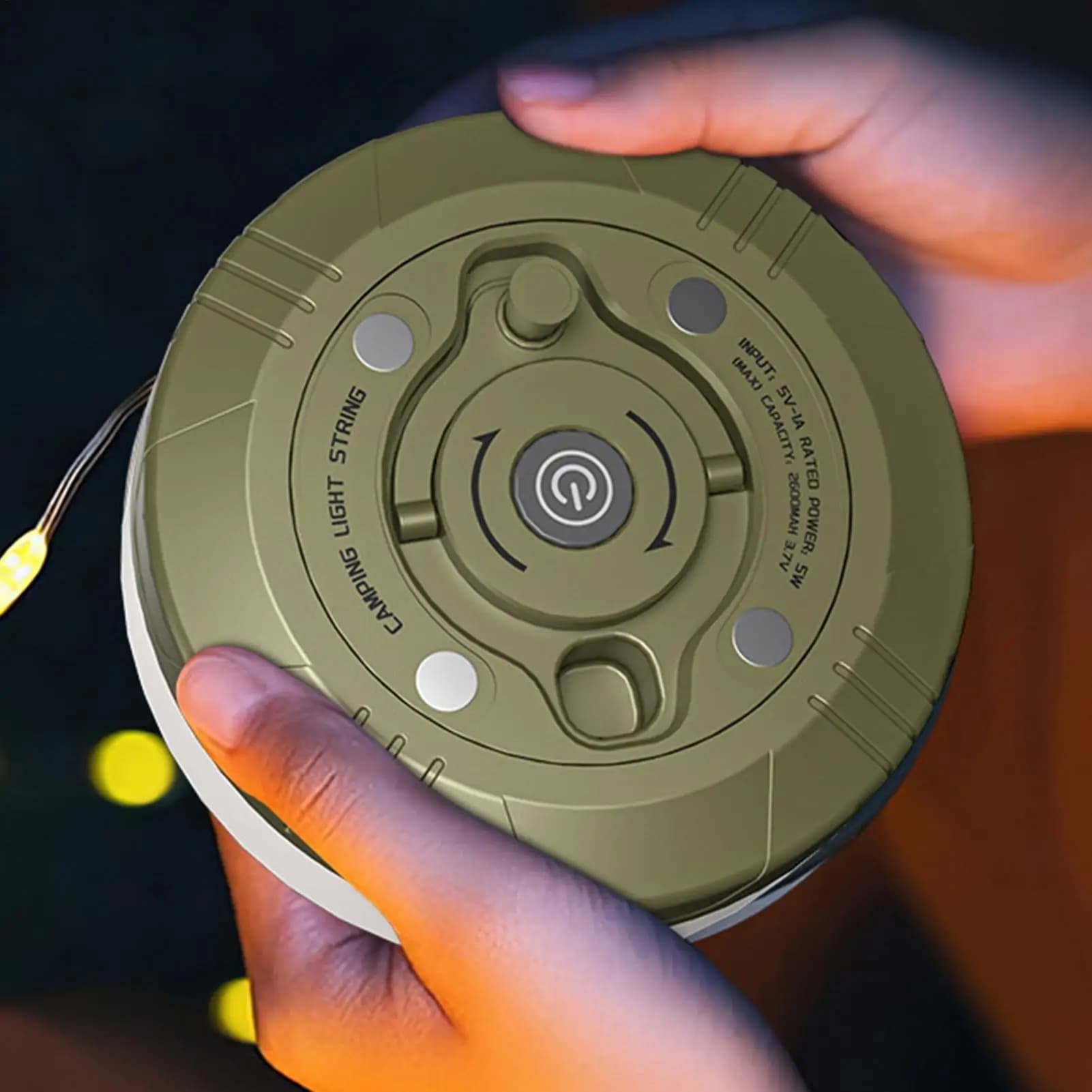 Retractable Camping String Lights with Hook 65.62 FT Rechargeable 2600mAh Outdoor Camping Lantern for Hiking Travel Backyard