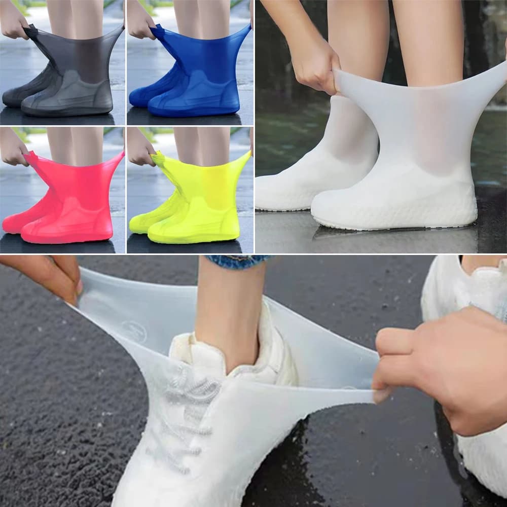 Non-Slip Latex Shoe Covers Waterproof Shoes Protectors Rain Shoe Cover Elastic Reusable Rain Boot Unisex