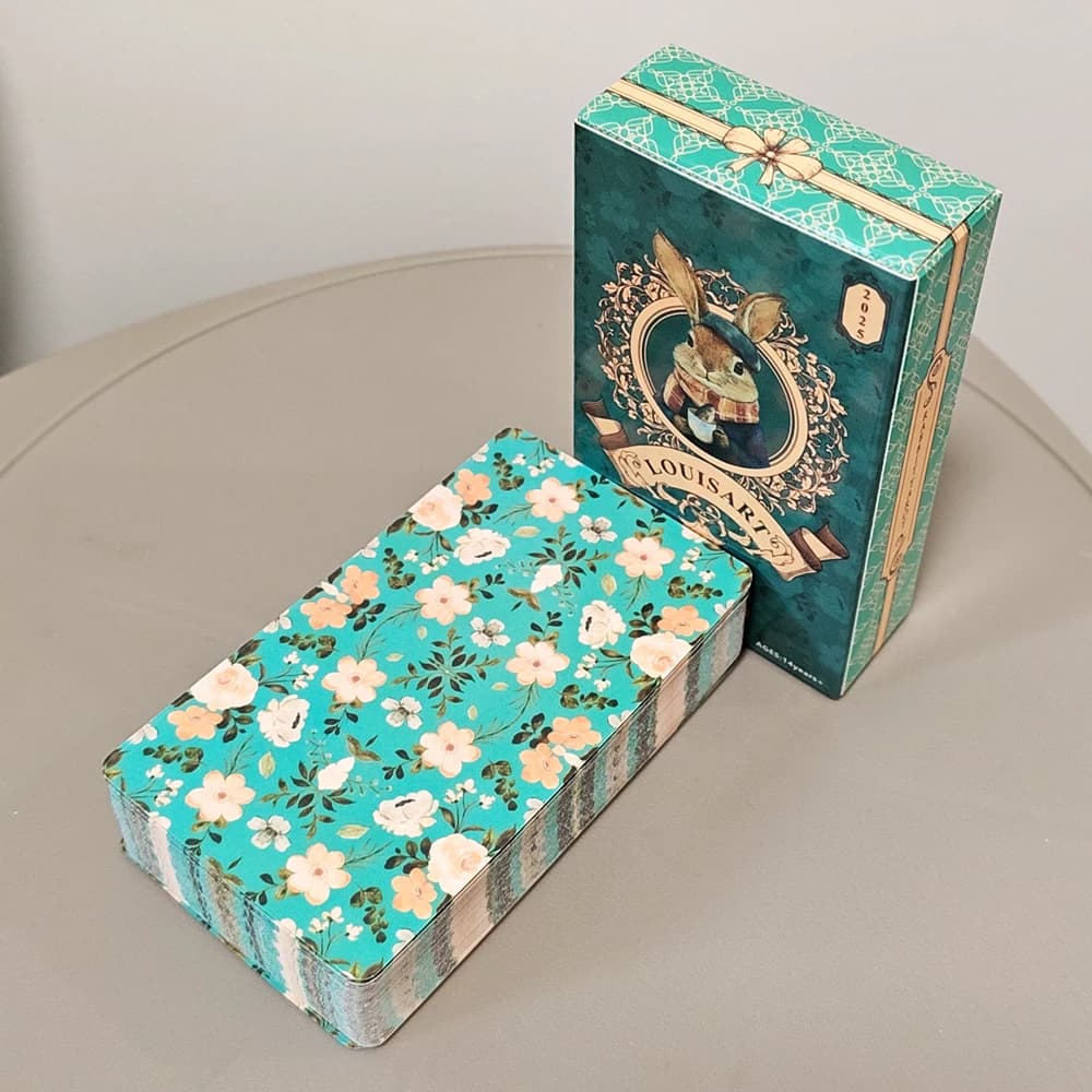 Mazzo di tarocchi di coniglio 78 carte ad acquerello Carte di divinazione carine 10,3 * 6 cm Stile Rider Waite