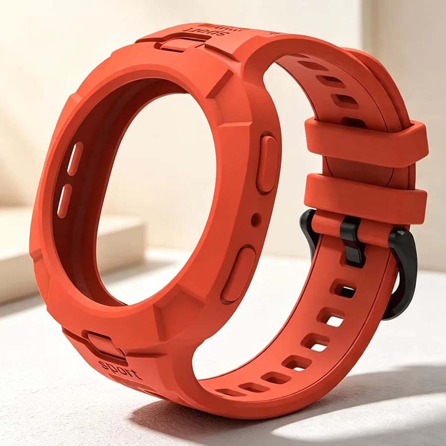 2-in-1 Strap+Case for Samsung Galaxy Watch 8/9 40mm 44mm Band Pulseira Silicone Bracelet Correa for Galaxy Watch 8 Classic 46mm