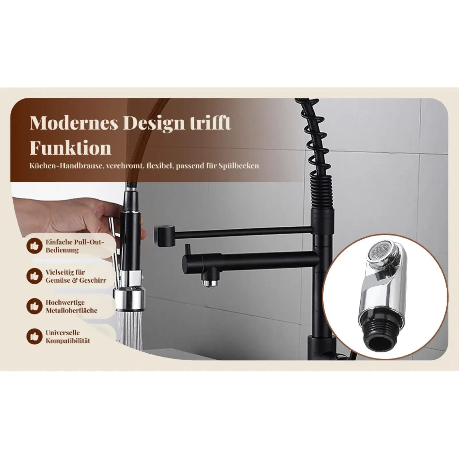 Plastic Faucet Tap with Waterfall Stream Effect Mixer Tap for Bathroom or Kitchen Sink Installation