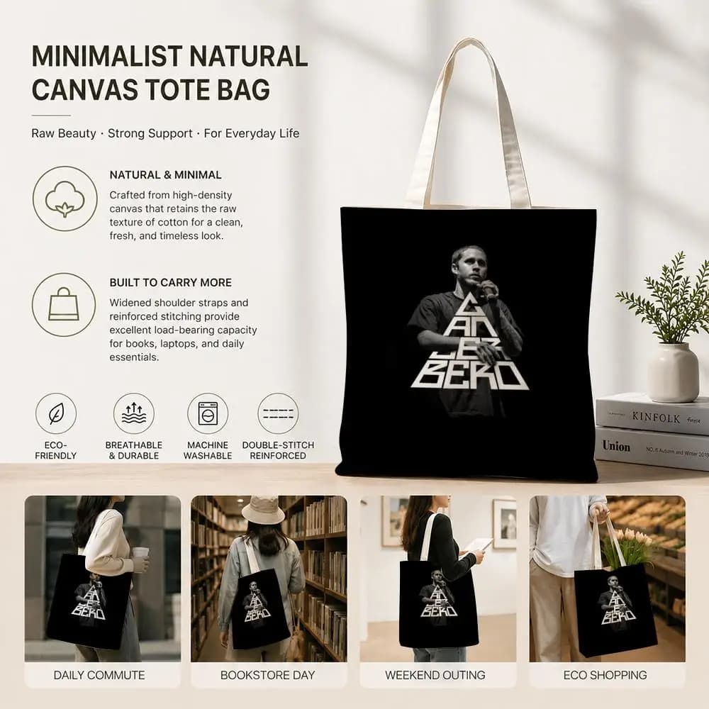 Borse Portaoggetti Rapper C-Canserbero in Tela di Cotone Ecologica, Leggere e Pieghevoli per Viaggi, Lavoro, Shopping, Spiaggia, Palestra