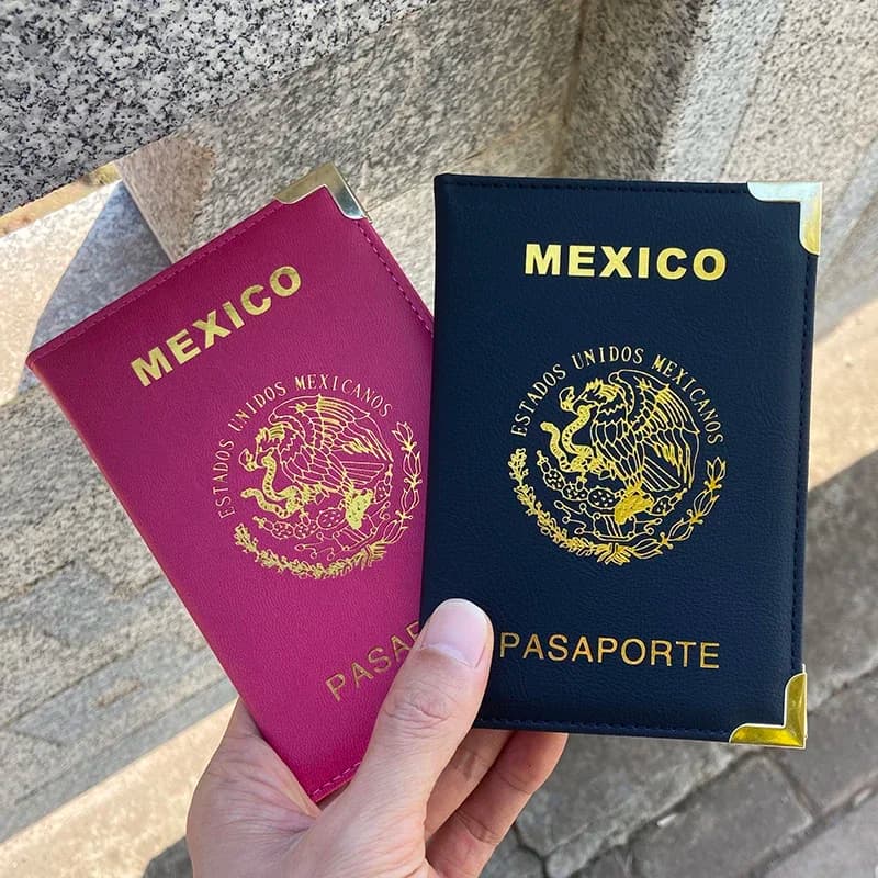 Copertina per passaporto del Messico Pelle PU Messicani Uomo Donna Documento di viaggio Porta carte protettivo Accessori da viaggio
