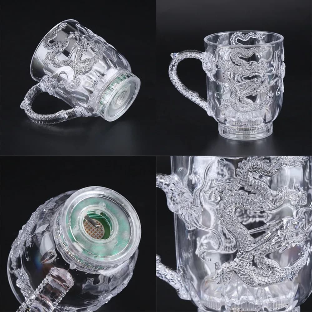 Tazza Luminosa a Forma di Ananas con Sensore a Induzione, Tazza in Plastica a Batteria per Birra, Ideale per Feste di Compleanno