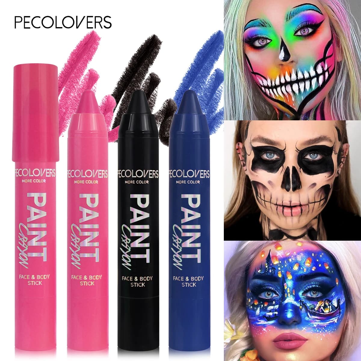 Pastelli per Body Painting, Applicazione Fluida, Trucco ad Alta Pigmentazione, Adatti per Halloween e Trucco da Palcoscenico