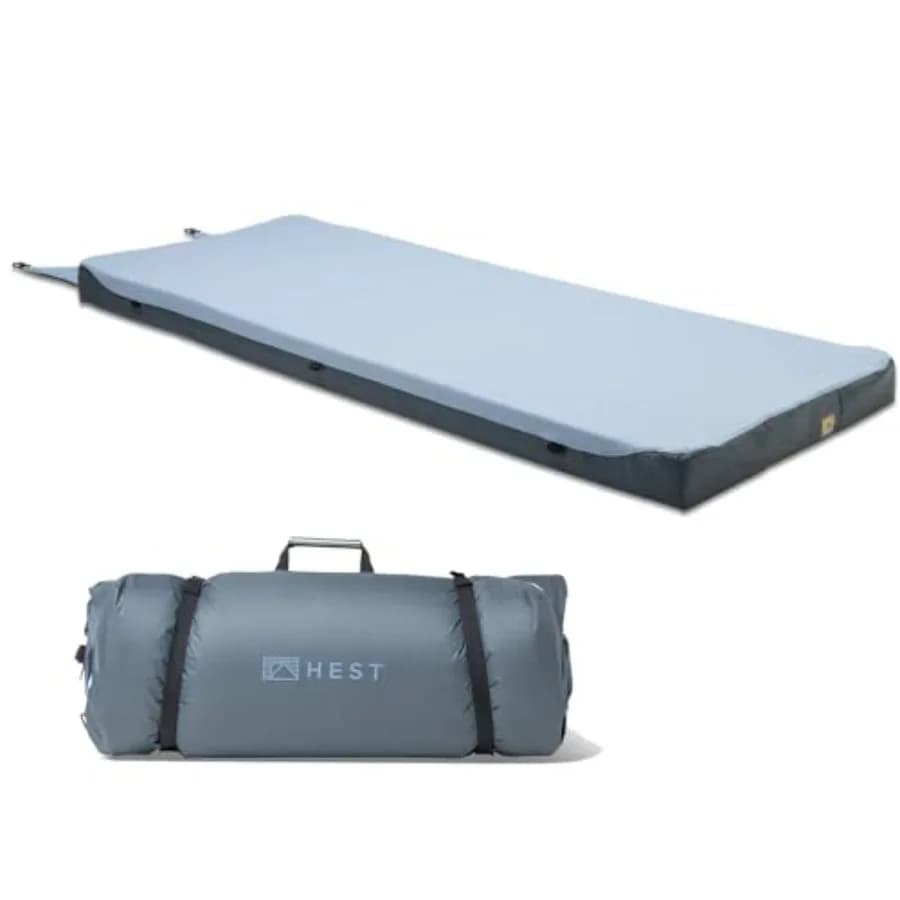 Camping Inflatable Mat - Memory Foam Portable Mat Rollable for All Adventures - Comfort and Double Layer Support