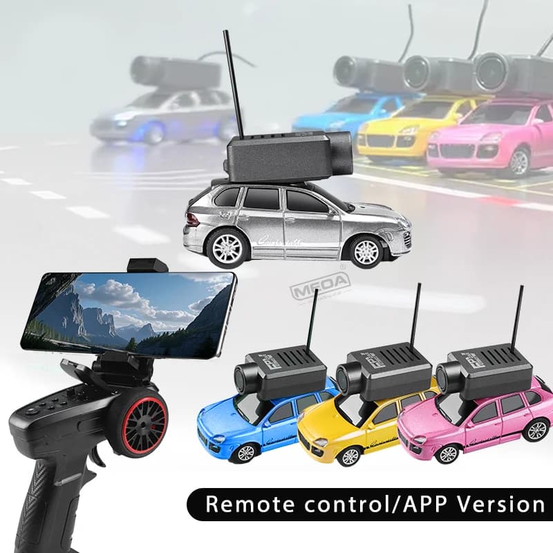 Wltoys 6401-C 1/64 FPV Mini RC Auto e Tappetini da incasso 2.4GHz Prima persona Visualizza Giroscopio Auto telecomandata con telecamera HD Giocattolo da corsa