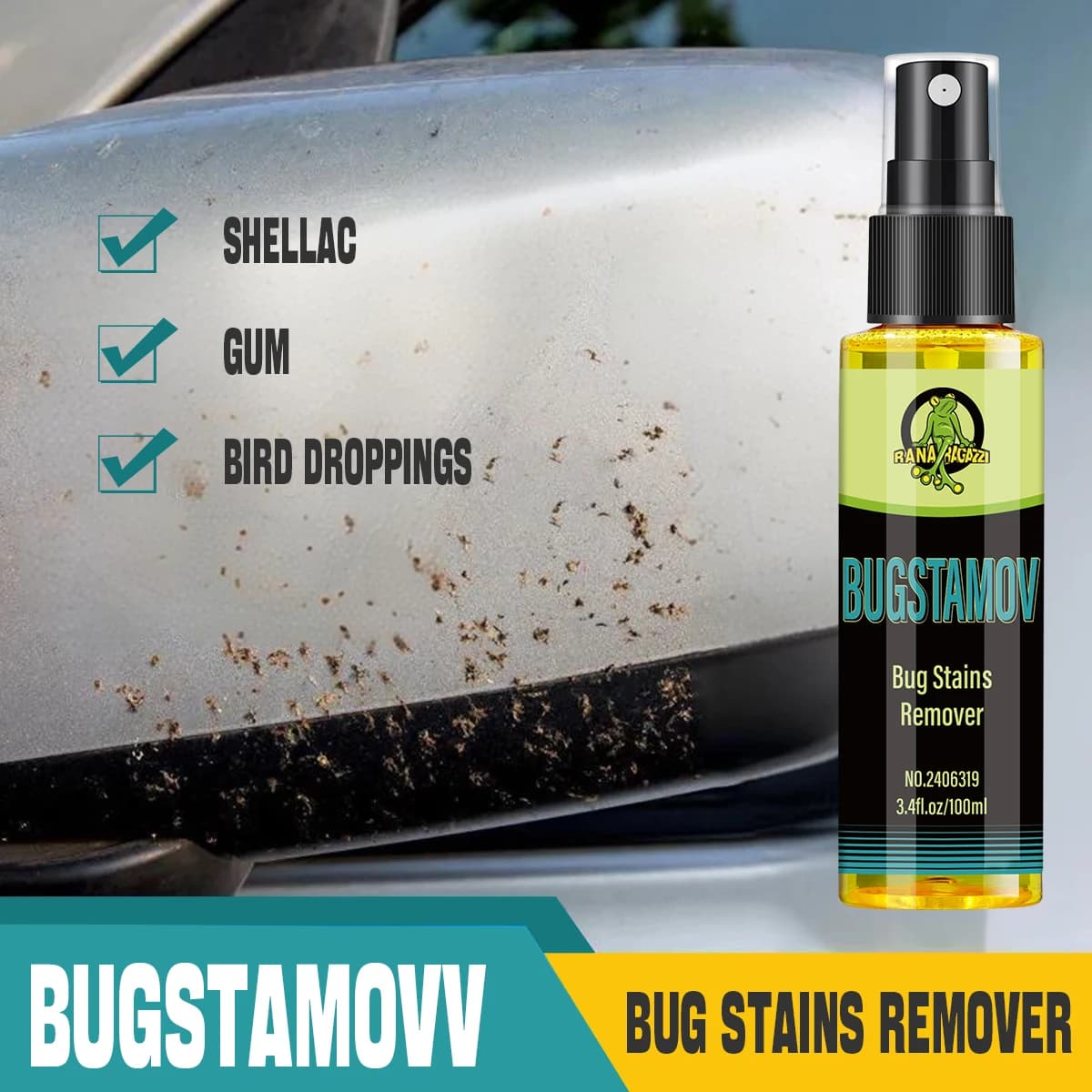 Smacchiatore per insetti Gomma per insetti Gocce di uccelli Gocce di uccelli Vernice volante Adesivi per auto Dispositivo di rimozione adesivo forte Rivestimento per auto in ceramica RG319