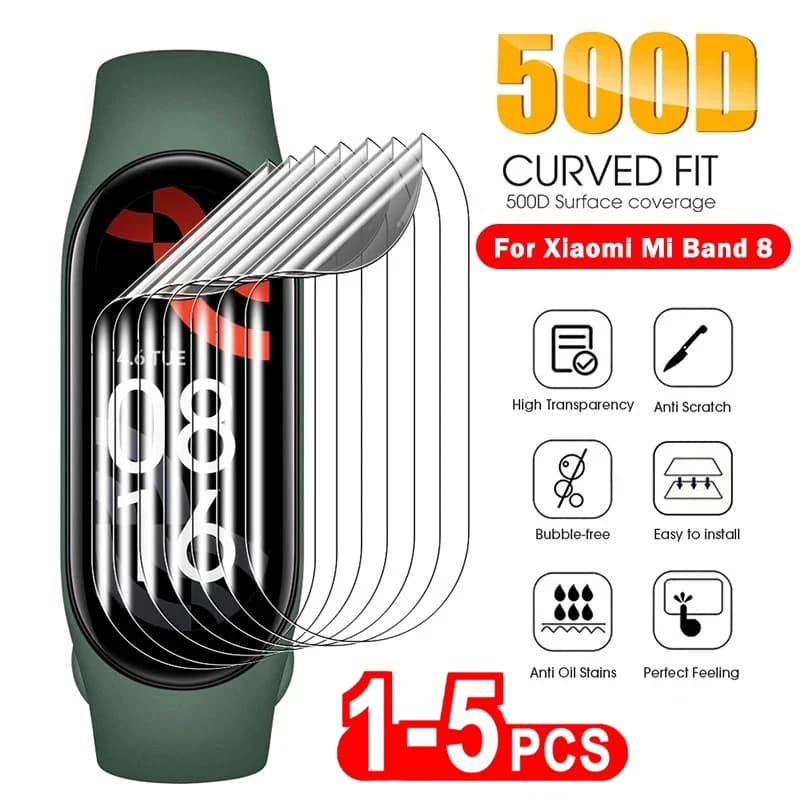 Hydrogel Soft Screen protector per Xiaomi Mi Band 8 7 Pro pellicola protettiva Smart Watch Wristband Miband 6 5 4 3 accessori custodia