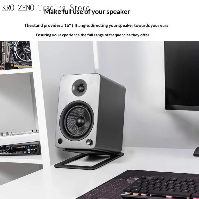 🔝2Pcs Enhance Spatial Sound Effects And Shock Absorption Desktop Speaker Stand For Tabletop Audio Support Or Computer Speaker✨