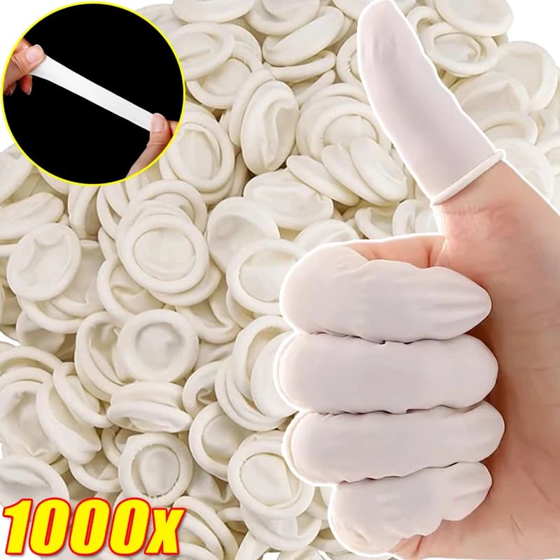Guanti Monouso in Lattice Antistatici per Protezione delle Dita, Copridita Antiscivolo, Strumenti per Nail Art, Copri Pollice