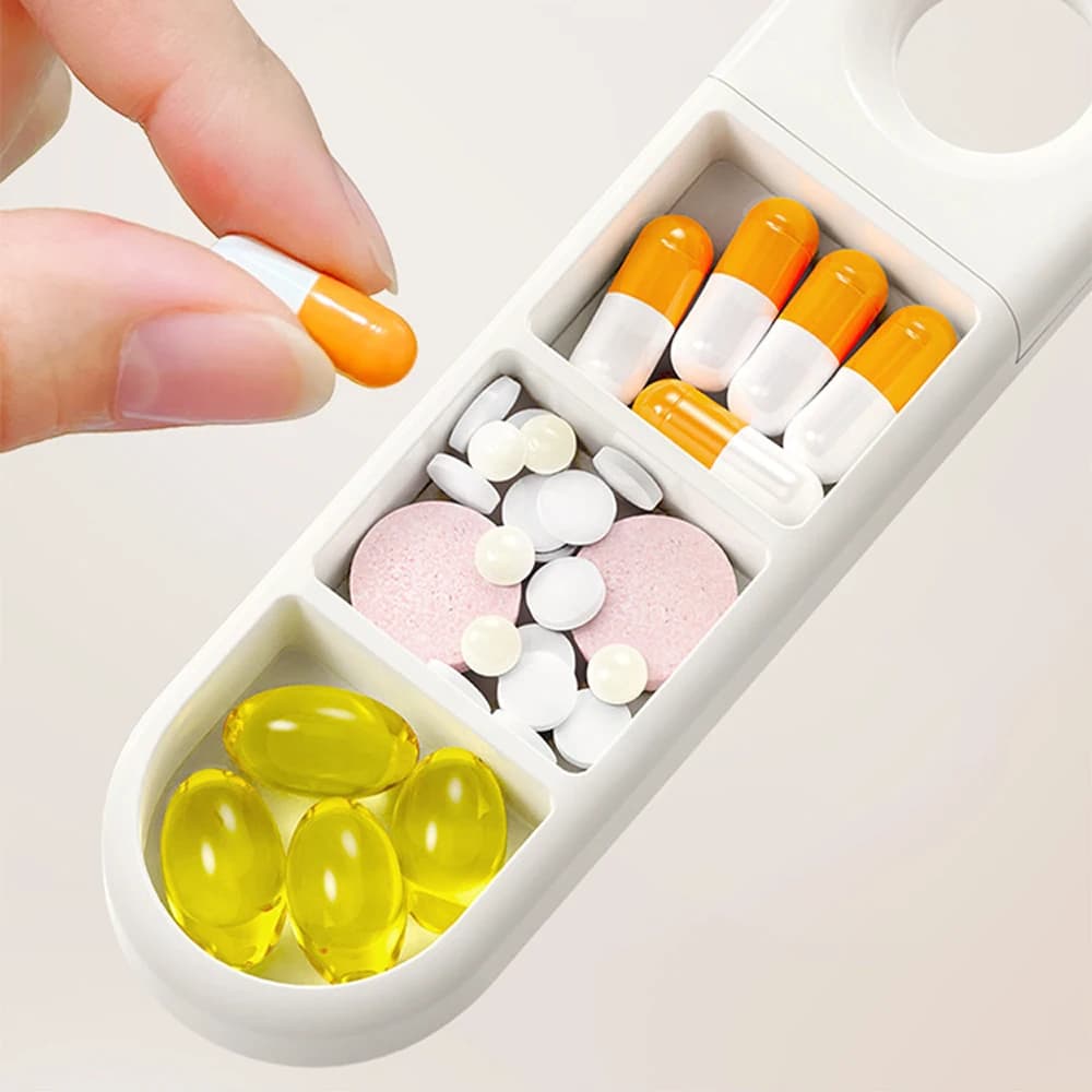 Weekly Portatile Portal 3 Faces per Day, Waterproof Case for Medicines, Vitamins, Integrators and Fish Oil