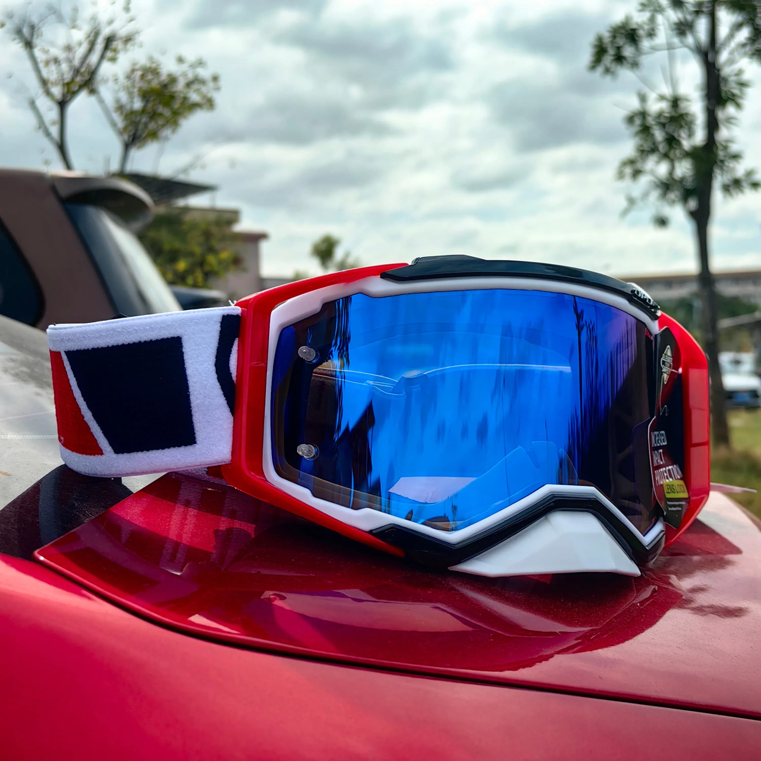 Occhiali da Motocross con Lenti HD, Antivento, Antipolvere, Protezione UV per ATV, Fuoristrada, Sci, Ciclismo, Pesca e Sport