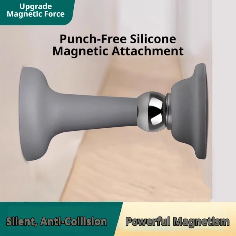 Fermaporta in silicone a forte aspirazione, fermaporta anti-collisione senza foratura per la protezione di pareti di casa e camera da letto