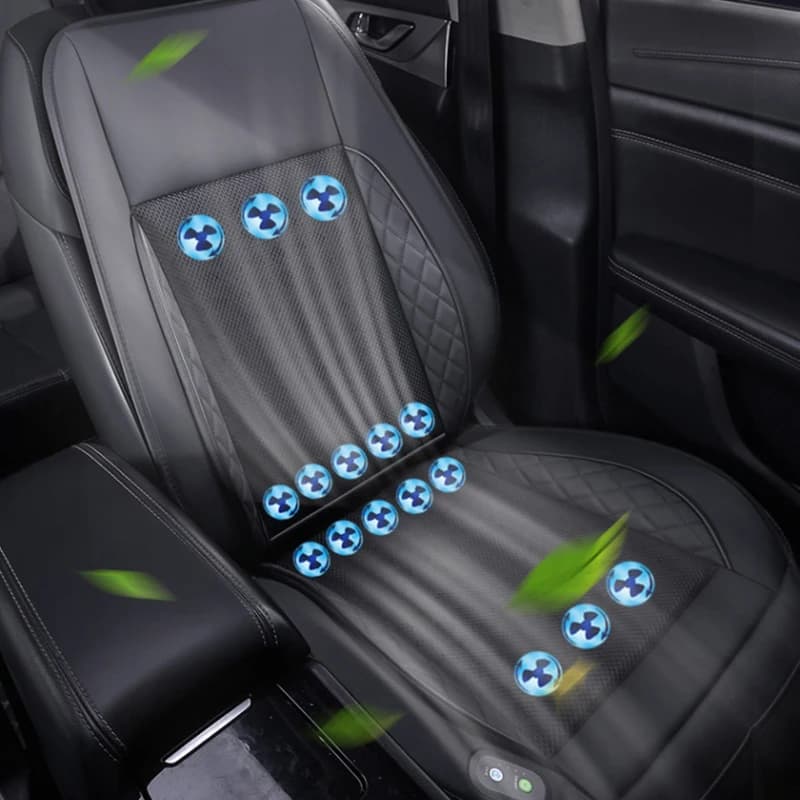 DC12V 24V Car 3D Spacer Summer Cool Air Seat Cushion with 24Fan Fast Blowing Ventilation Seat Cooling Pat