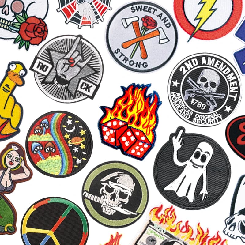 Patch Thermocollant Rock Punk Fire Lightning Skull per abbigliamento Iron On Puffer Jacket Designer ricamato cucire badge zaino a