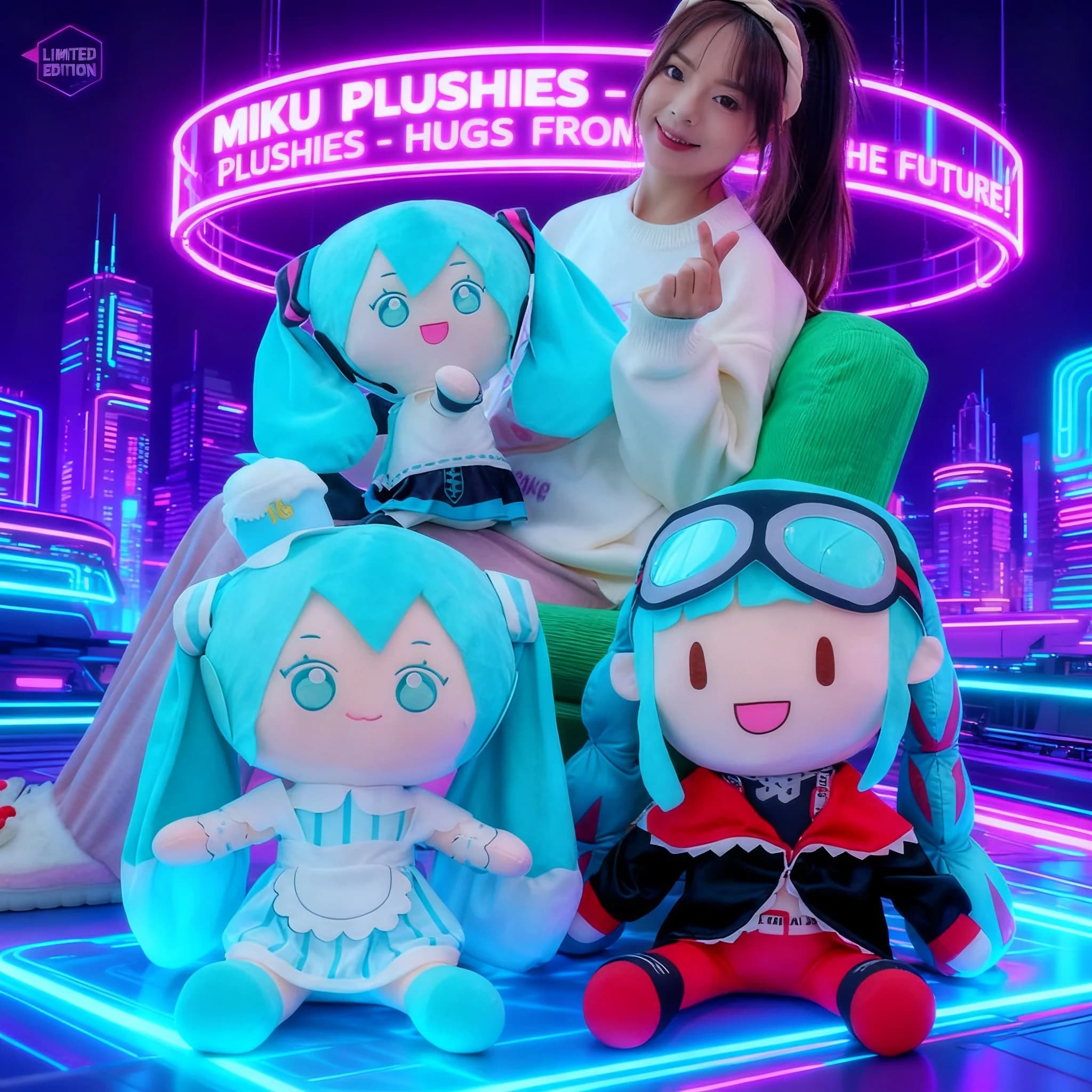 Peluche Hatsune Miku, Giocattolo di Peluche della Serie Hatsune, Cuscino a Forma di Torta, Regalo, Articolo di Grande Successo Transfrontaliero